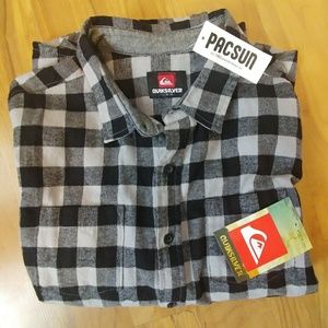 NWT PacSun Quick Silver Plaid Button Down